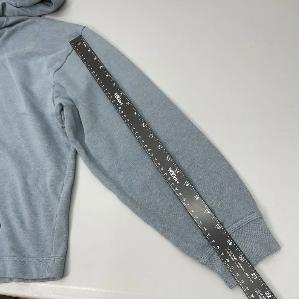 Nike Varsity Fleece Hoodie Sweatshirt Logo Graphic Swoosh Oversized Gray Women L